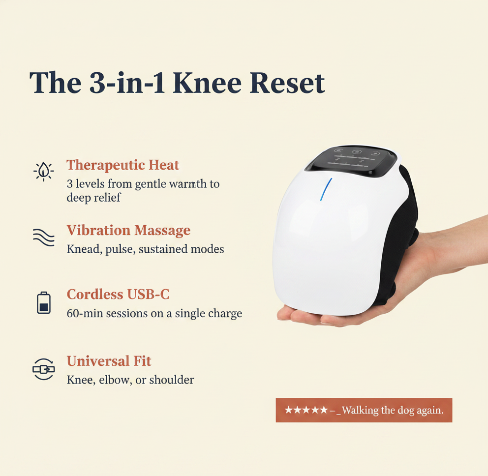 Reliva Cordless Heated Knee Massager