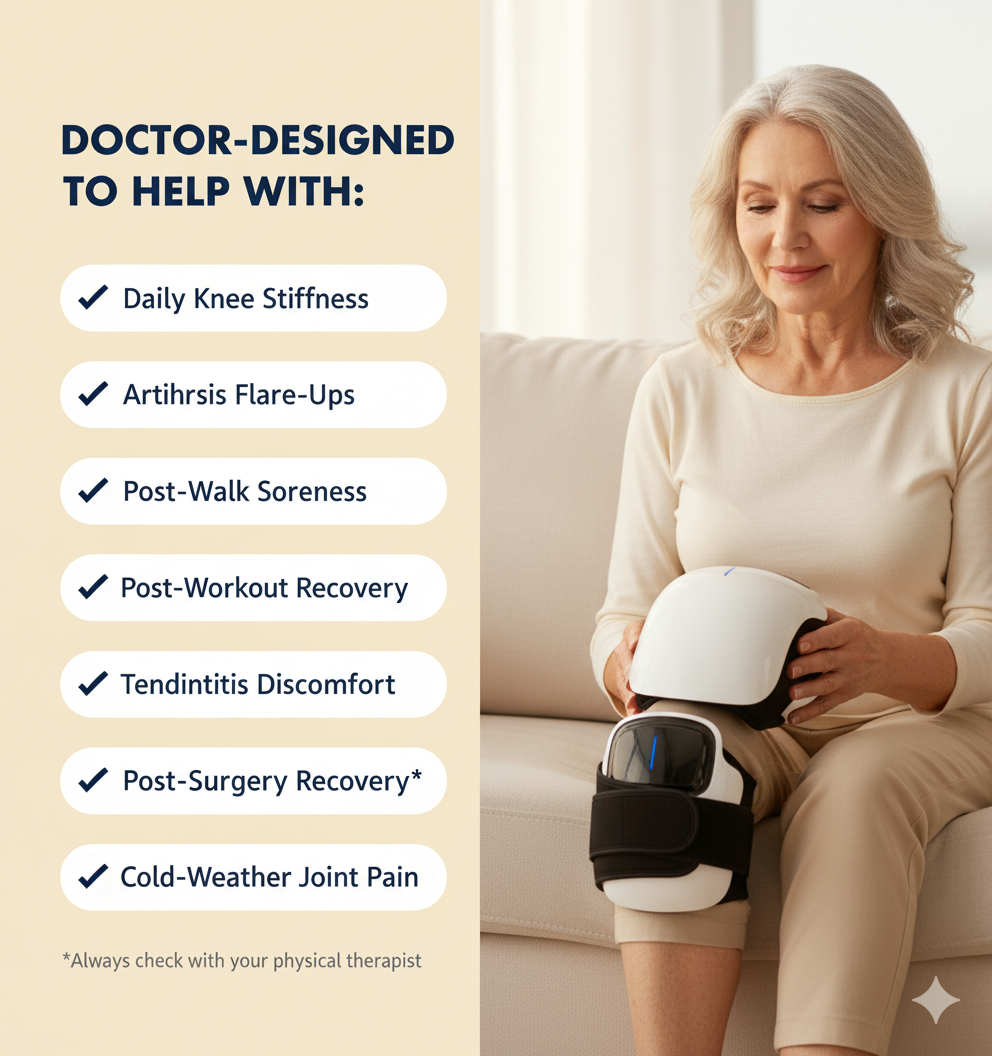 Reliva Cordless Heated Knee Massager